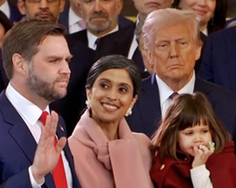 Usha becomes first Indian-American Second Lady as JD Vance takes oath as US Vice President 