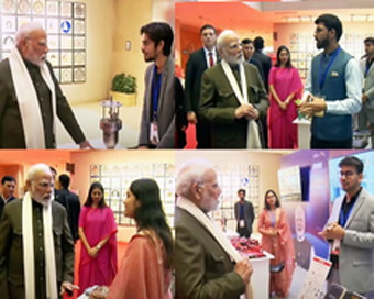 Viksit Bharat Young Leaders Dialogue: PM Modi visits exhibition, engages with youth